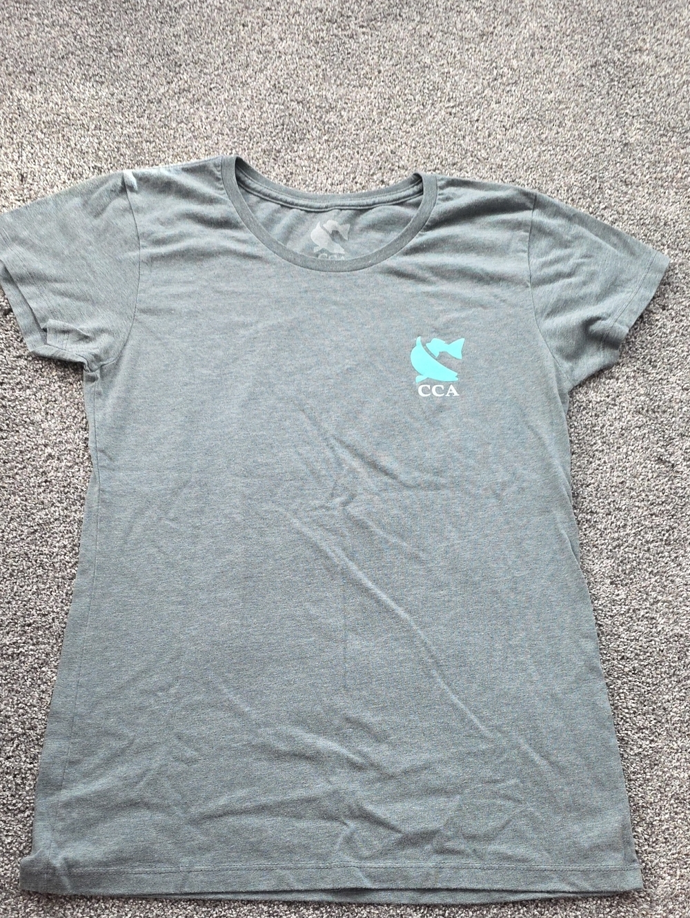 CHANEL Women's Short Sleeve Crewneck Tee in Gray